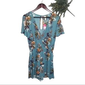 NWT Xhilaration blue romper, size XS, S, M